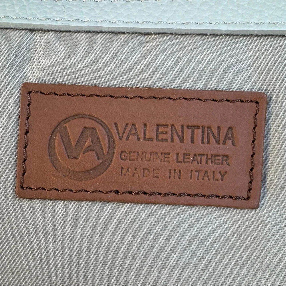 Valentina Italian Pebbled Leather Cream White Hobo Shoulder Bag Adjustable Strap